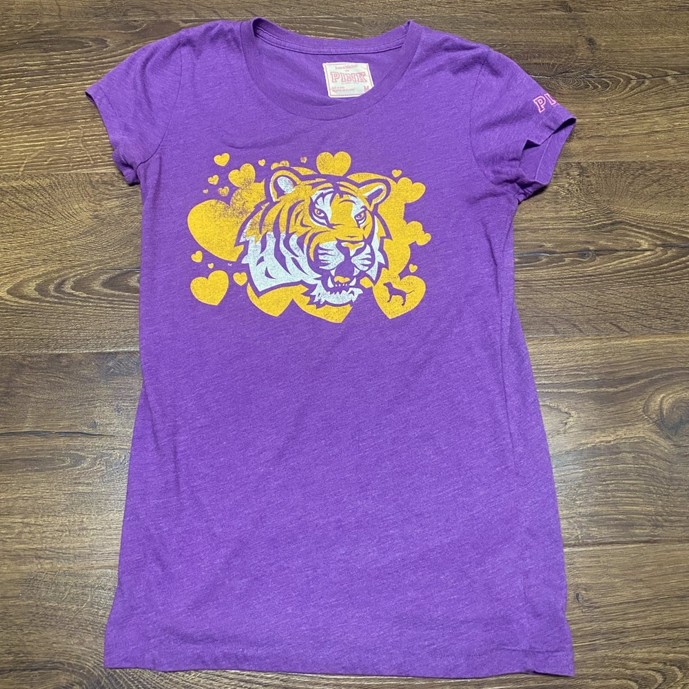 LSU Tigers Pink Victorias Secret Top size Medium